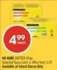 Shoppers Drug Mart No Name butter offer