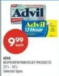 Shoppers Drug Mart Advil ibuprofen pain relief products offer