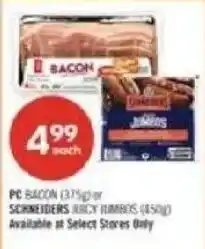 Shoppers Drug Mart PC bacon offer