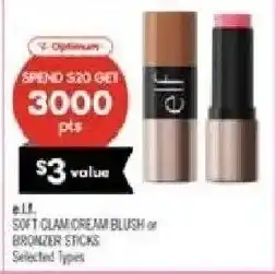 Shoppers Drug Mart e.l.f. soft glam cream blush or bronzer sticks offer