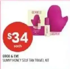 Shoppers Drug Mart Coco & Eve sunny honey self tan travel kit offer