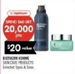 Shoppers Drug Mart Optimum bioterm homme skin care products offer