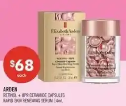Shoppers Drug Mart Arden retinol + hpr ceramide capsules rapid skin renewing serum offer