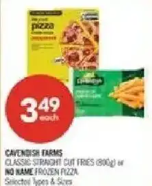 Shoppers Drug Mart Cavendish Farms classic straight cut fries or no name frozen pizza offer