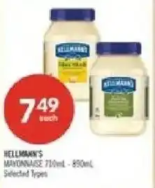 Shoppers Drug Mart Hellmann's mayonnaise offer