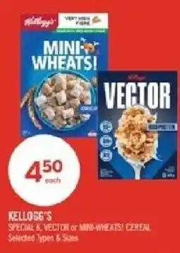 Shoppers Drug Mart Kellogg's special & vector or mini-wheats! cereal offer