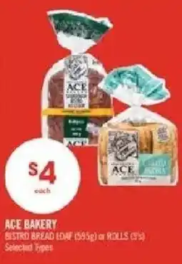 Shoppers Drug Mart Ace bakery bistro bread loaf or rolls offer