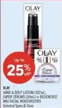 Shoppers Drug Mart Olay hand & body lotion offer