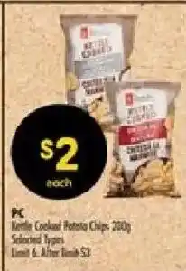 Shoppers Drug Mart PC kettle cooked potato chips offer