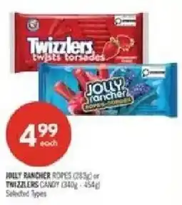Shoppers Drug Mart Jolly Rancher ropes or Twizzlers candy offer