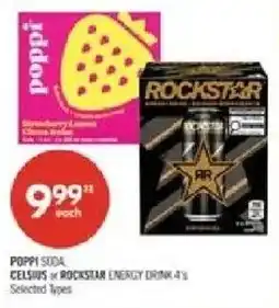 Shoppers Drug Mart Poppi soda celsius or rockstar energy drink 4% offer