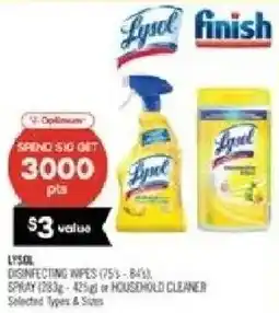 Shoppers Drug Mart Lysol disinfecting wipes or household cleaner offer
