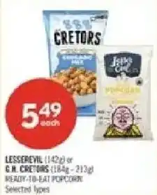 Shoppers Drug Mart Lesser Evil or G.H. Cretors ready-to-eat popcorn offer