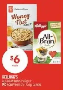 Shoppers Drug Mart Kellogg's All-Bran Buds or PC Honey Nut O's cereal offer
