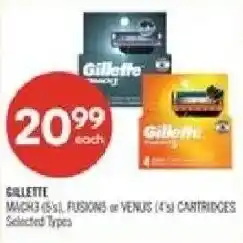 Shoppers Drug Mart Gillette Mach3 Fusions or Venus cartridges offer