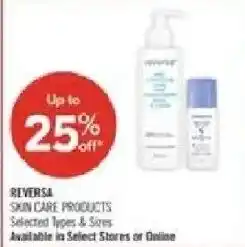 Shoppers Drug Mart Reversa skin care products offer