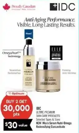 Shoppers Drug Mart Idc ultime premium skincare products offer