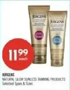 Shoppers Drug Mart Jergens natural glow sunless tanning products offer