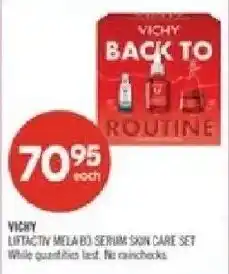 Shoppers Drug Mart Vichy liftactiv melab3 serum skin care set offer