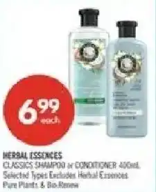 Shoppers Drug Mart Herbal Essences Classics Shampoo or Conditioner offer