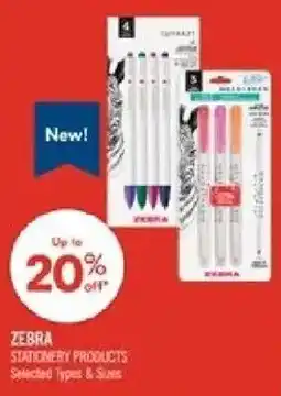Shoppers Drug Mart Zebra stationery products offer