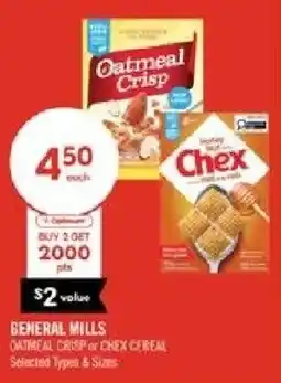 Shoppers Drug Mart General Mills Oatmeal Crisp or Chex Cereal offer