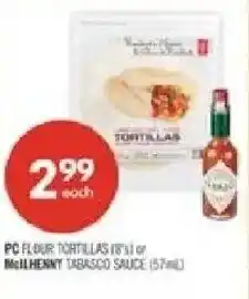 Shoppers Drug Mart PC flour tortillas offer