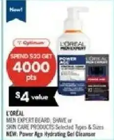 Shoppers Drug Mart L'oreal men expert beard, shave or skin care products offer