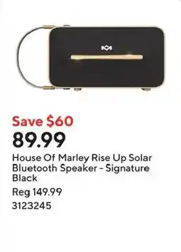 Staples House Of Marley Rise Up Solar Bluetooth Speaker - Signature Black offer