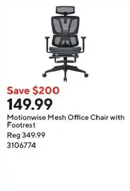 Staples Motionwise Mesh Office Chair with Footrest offer