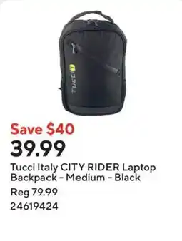 Staples Tucci Italy CITY RIDER Laptop Backpack offer