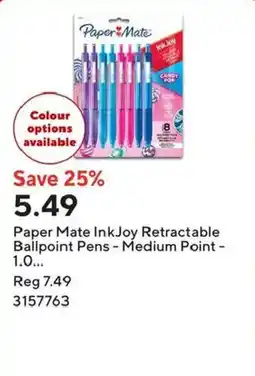 Staples Paper Mate InkJoy Retractable Ballpoint Pens offer