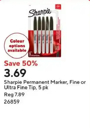 Staples Sharpie permanent marker offer