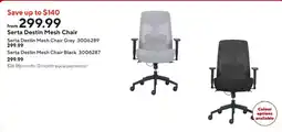 Staples Serta Destin Mesh Chair offer