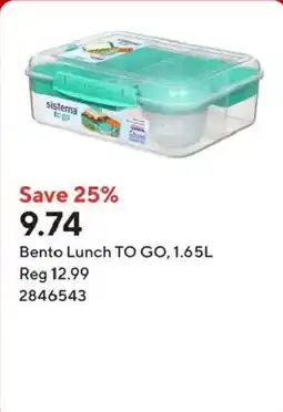 Staples Sistema bento lunch to go offer