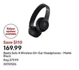 Staples Beats Solo 4 Wireless On-Ear Headphones - Matte Black offer