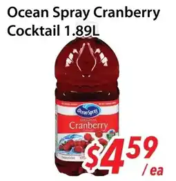 Bestco Food Mart Ocean Spray cranberry cocktail offer