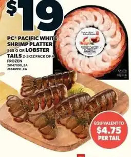 Zehrs Markets PC Pacific white shrimp platter offer