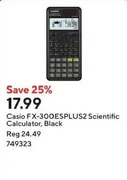 Staples Casio FX-300ESPLUS2 Scientific Calculator, Black offer
