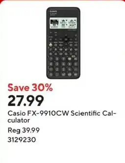 Staples Casio FX-9910CW Scientific Calculator offer