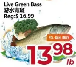 Asian Food Centre Live Green Bass offer