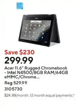Staples Acer 11.6" Rugged Chromebook offer