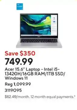 Staples Acer 15.6" Laptop offer