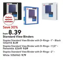 Staples Staples Standard View Binders offer