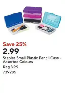 Staples Staples Small Plastic Pencil Case offer