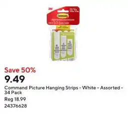 Staples Command Picture Hanging Strips - White - Assorted offer