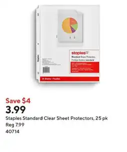 Staples Staples standard clear sheet protectors offer