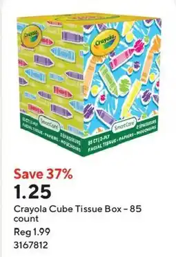 Staples Crayola Cube Tissue Box offer