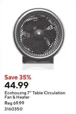 Staples Ecohouzng 7" Table Circulation Fan & Heater offer