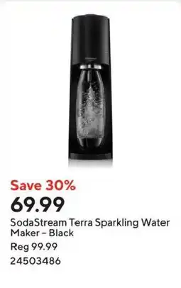 Staples Sodastream terra sparkling water maker - black offer